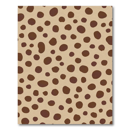 Organic Brown Spots Beige Background Rug