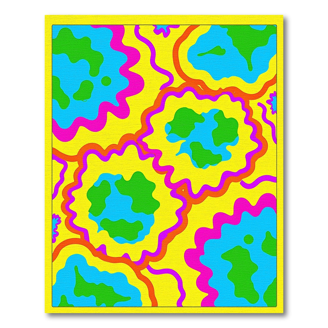 Groovy Psychedelic Blob Abstract Rug