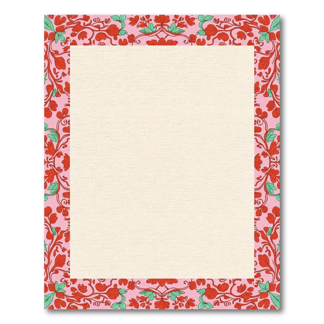 Vibrant Pink Floral Vine Rug