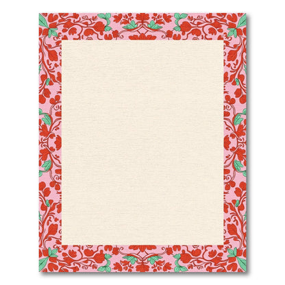 Vibrant Pink Floral Vine Rug