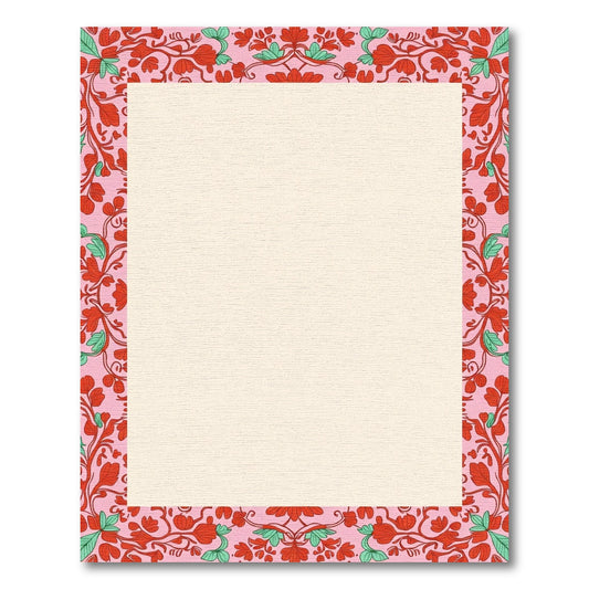 Vibrant Pink Floral Vine Rug