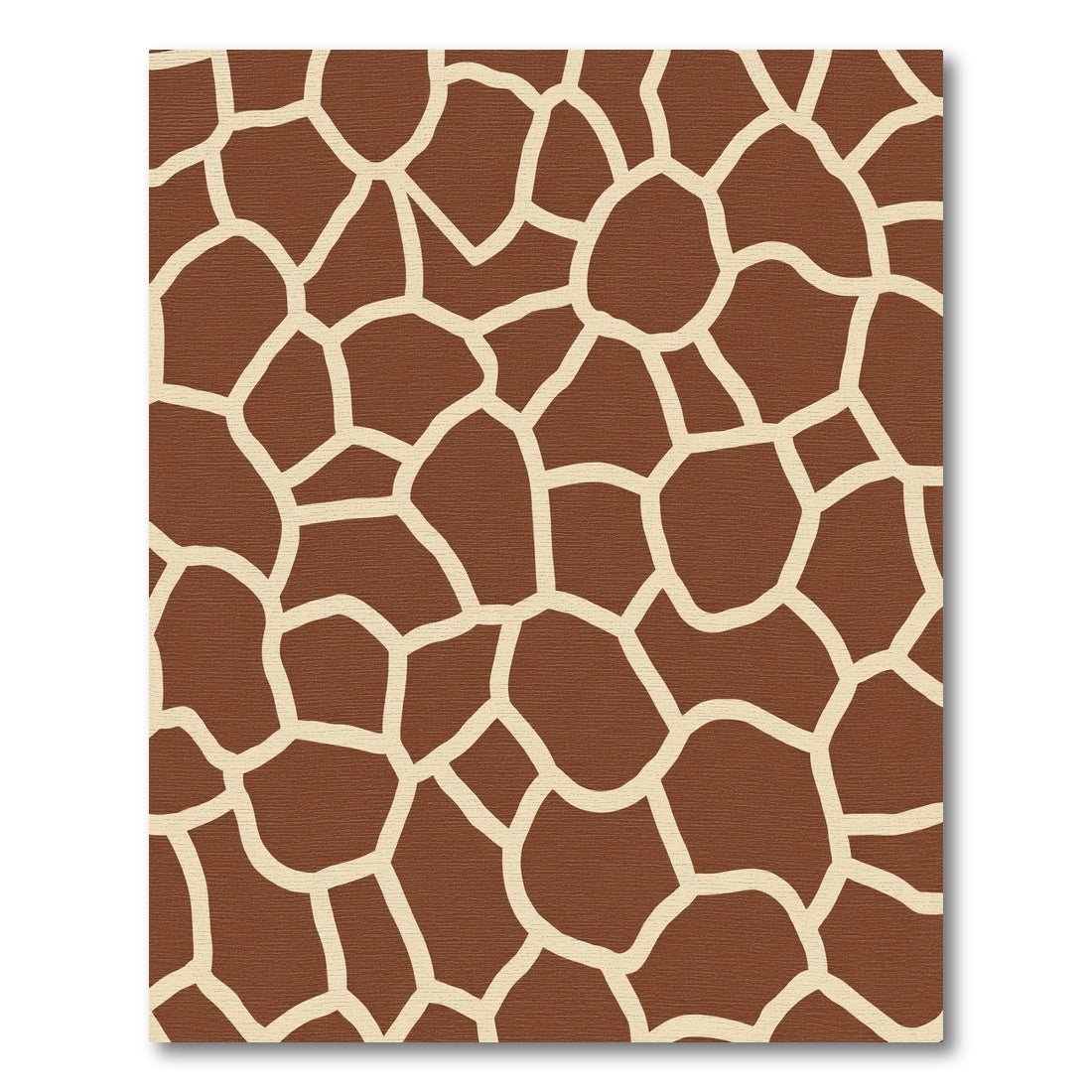 Earthy Brown Giraffe Spots Overlay Rug