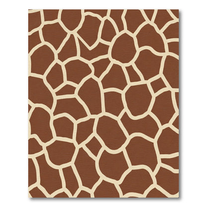 Earthy Brown Giraffe Spots Overlay Rug