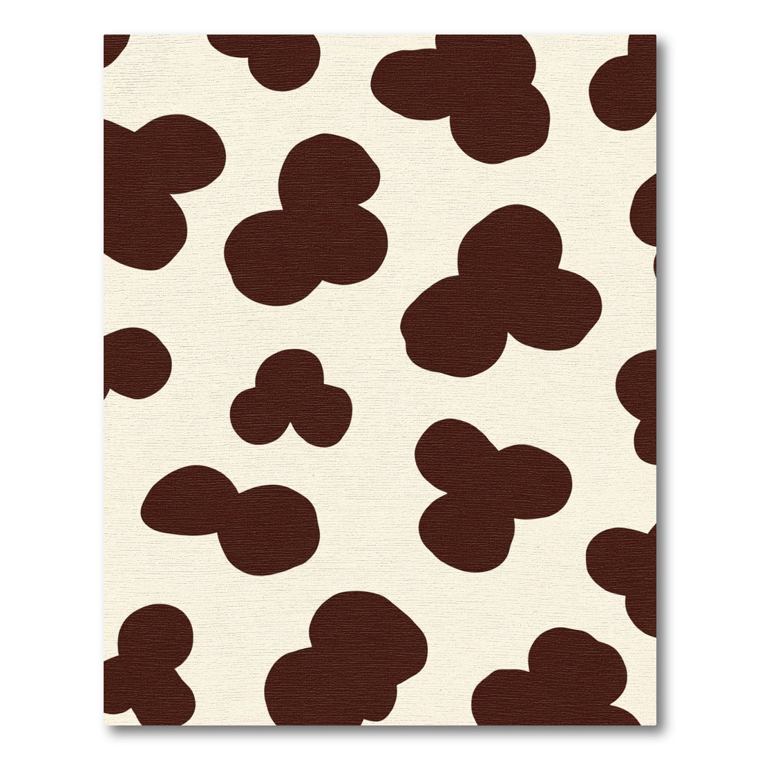 Brown White Spots Contemporary Rug