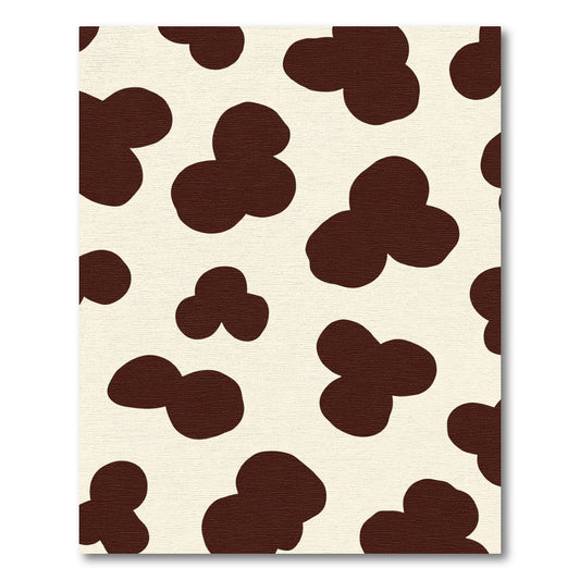 Brown White Spots Contemporary Rug