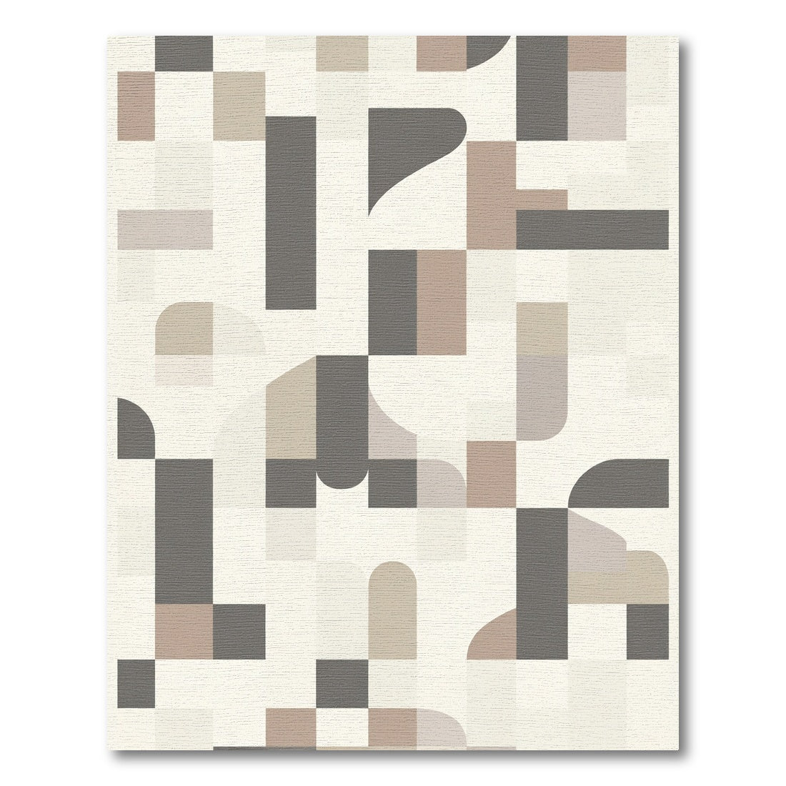 Geometric Blocks Neutral Palette Rug