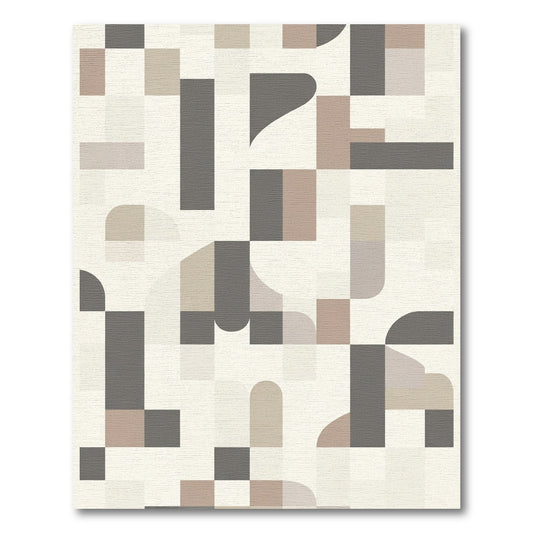 Geometric Blocks Neutral Palette Rug