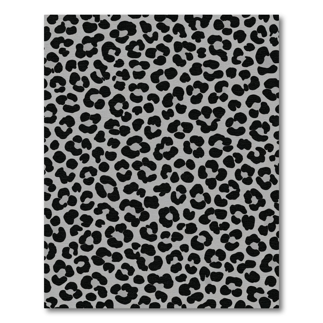 Gray Black Leopard Spots Rug