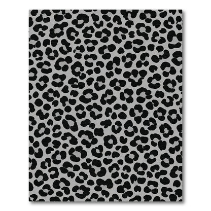 Gray Black Leopard Spots Rug