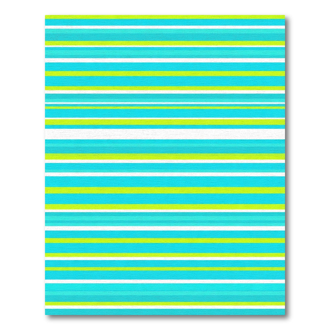 Bold Turquoise Yellow Striped Harmony Rug