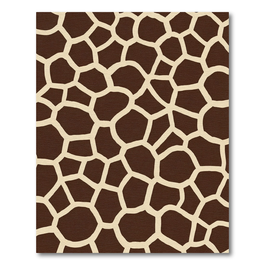 Brown Tan Giraffe Skin Texture Rug
