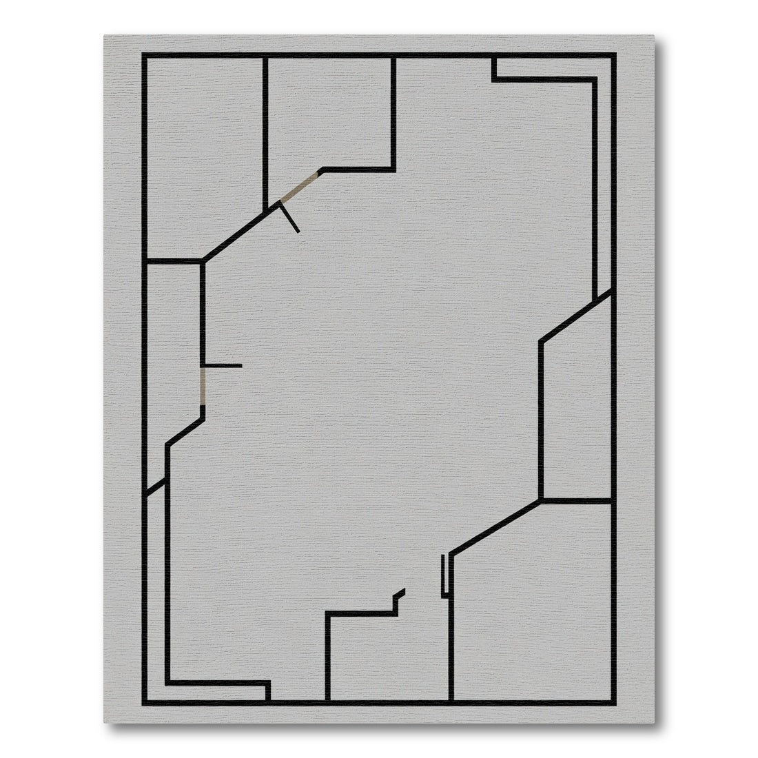 Modern Geometric Lines Charcoal Rug