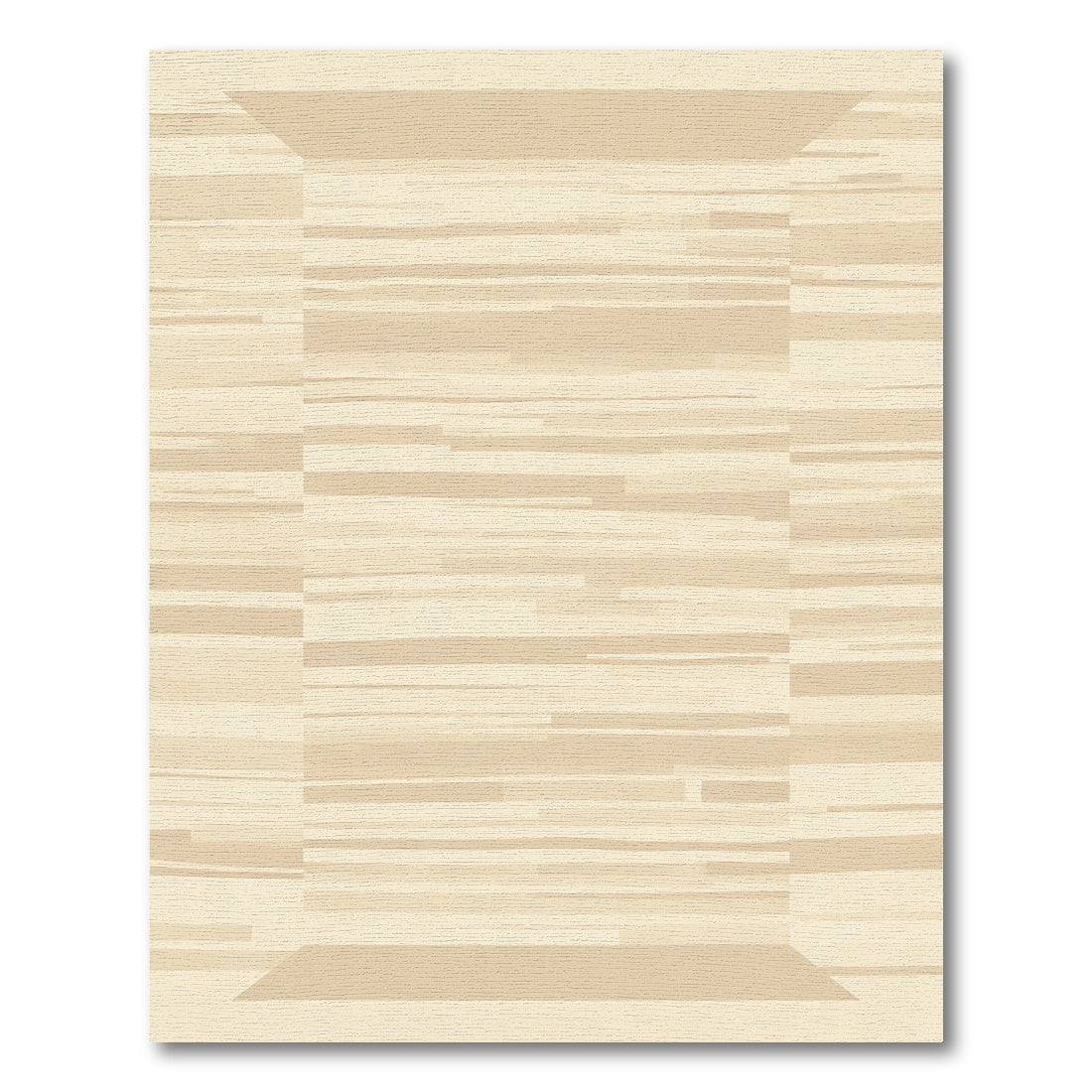 Soft Tan Abstract Geo Stripe Rug