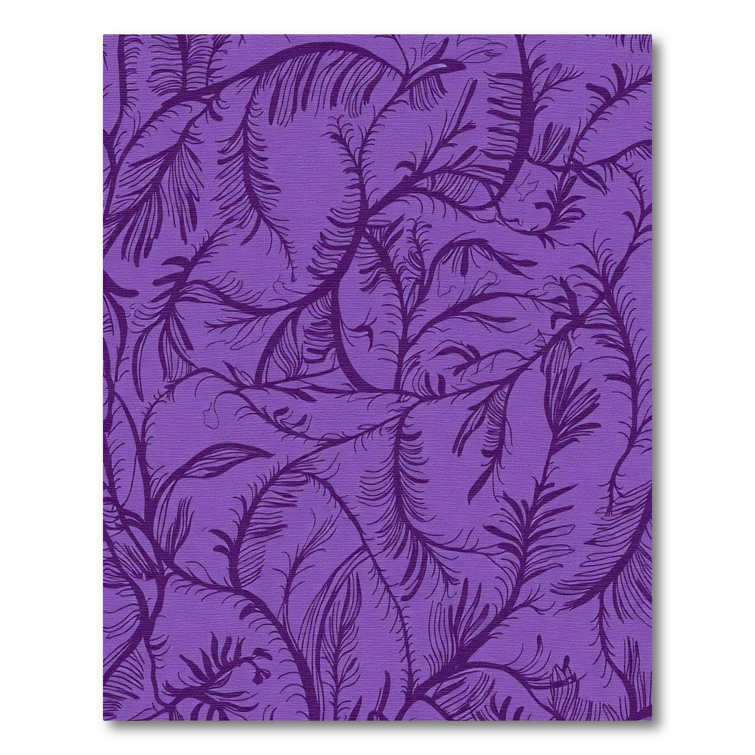 Deep Purple Feathered Vine Rug