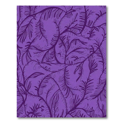 Deep Purple Feathered Vine Rug