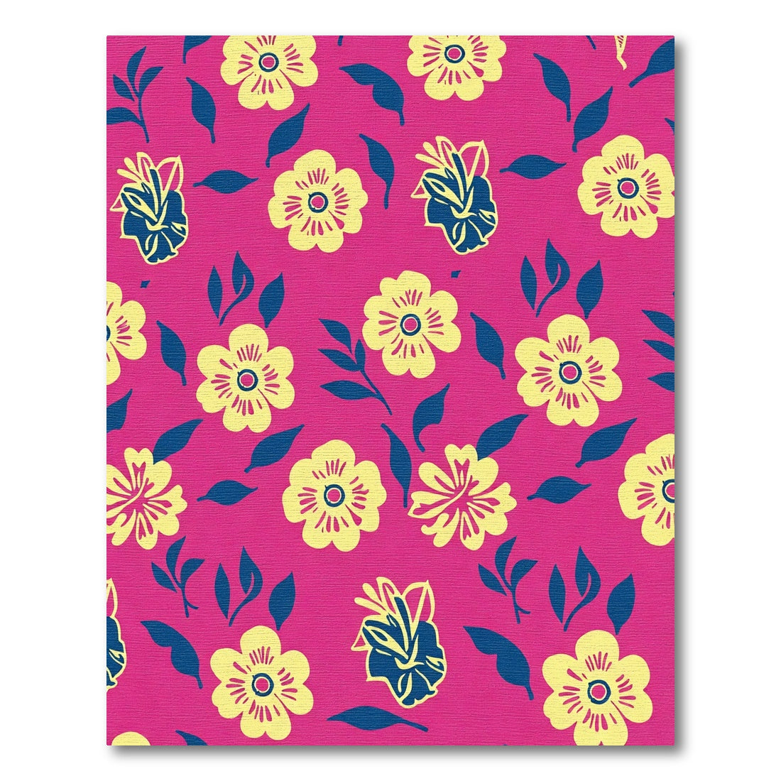 Cerulean Blue Yellow Floral Spray Rug