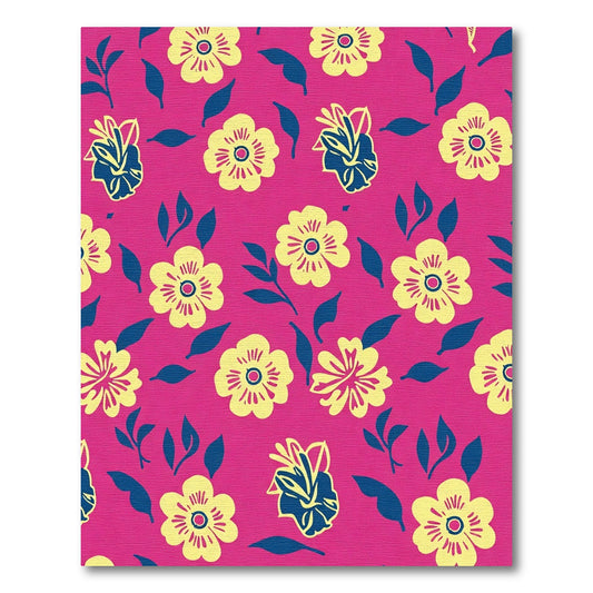 Cerulean Blue Yellow Floral Spray Rug