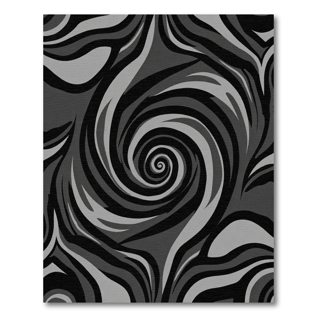Monochromatic Swirl Abstract Flow Rug
