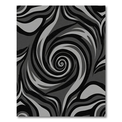 Monochromatic Swirl Abstract Flow Rug