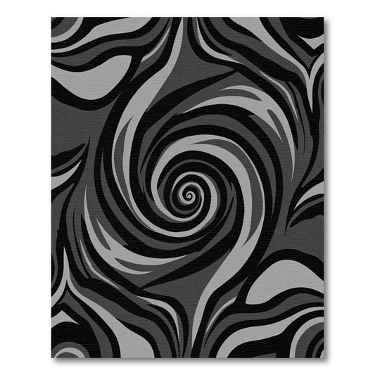 Monochromatic Swirl Abstract Flow Rug