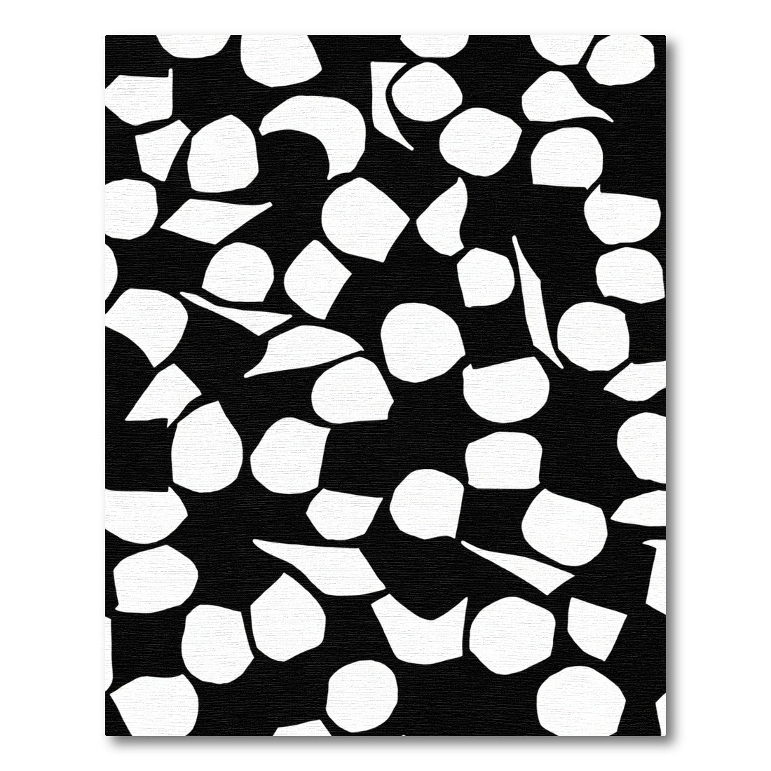 Abstract White Pebble Scatter Rug