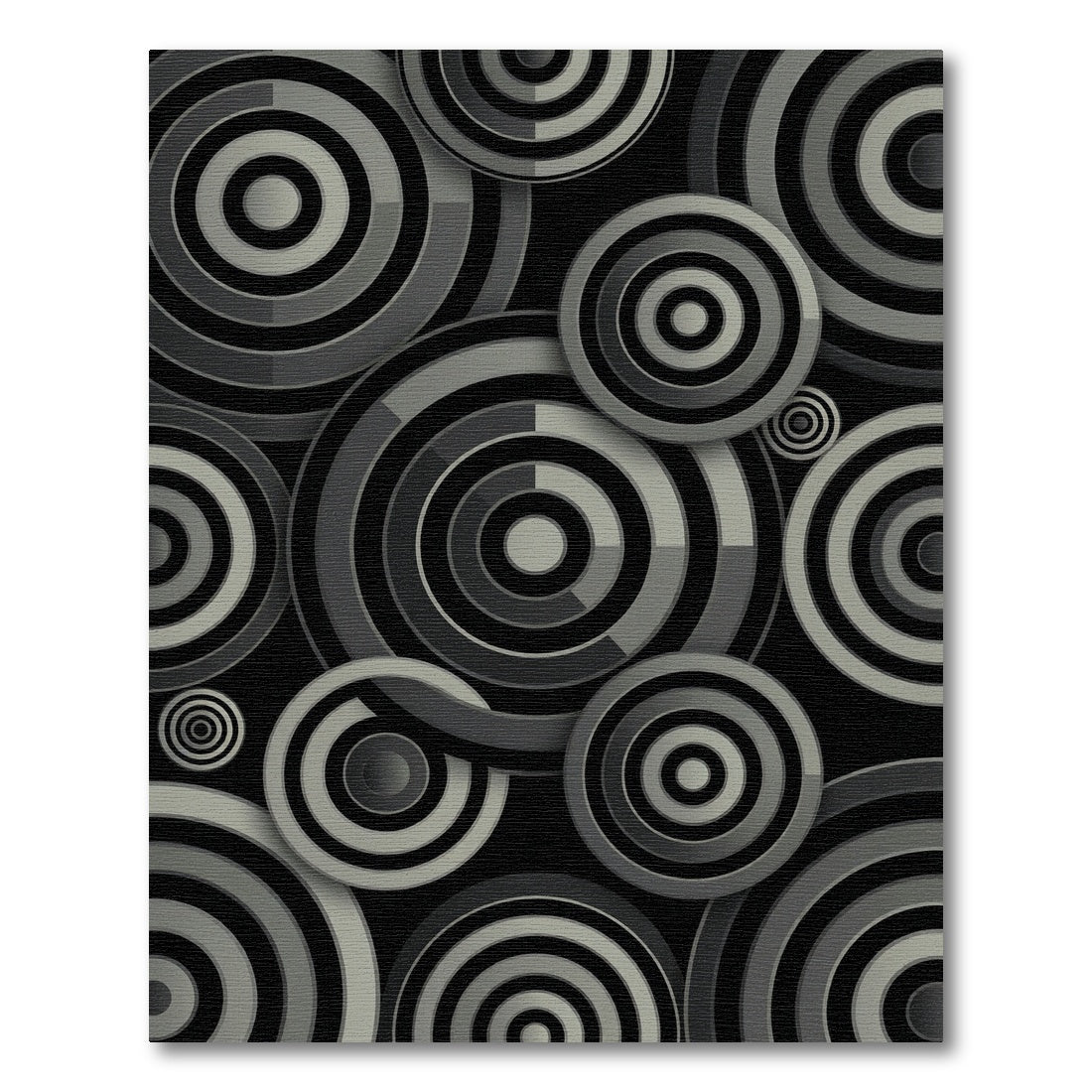 Monochromatic Circular Overlapping Composition Rug
