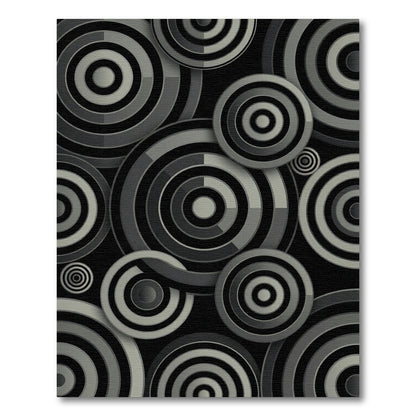 Monochromatic Circular Overlapping Composition Rug