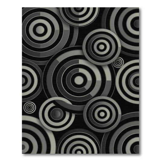 Monochromatic Circular Overlapping Composition Rug
