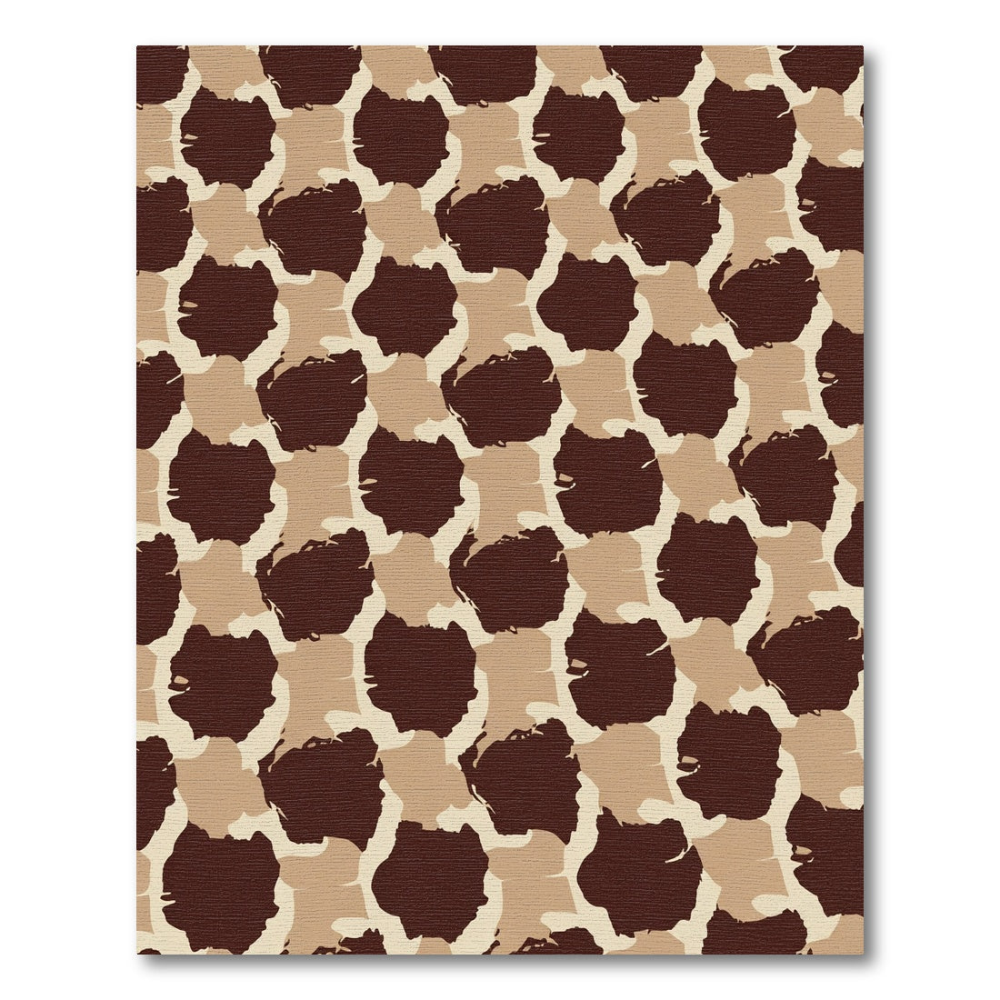 Earthy Brown Camo Hexagon Rug