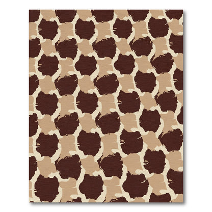 Earthy Brown Camo Hexagon Rug