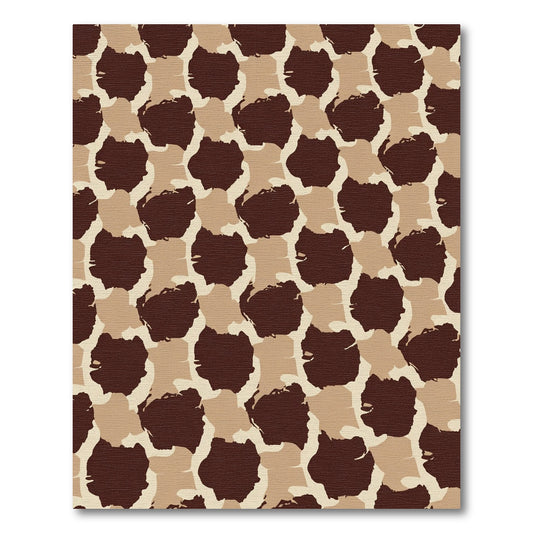 Earthy Brown Camo Hexagon Rug