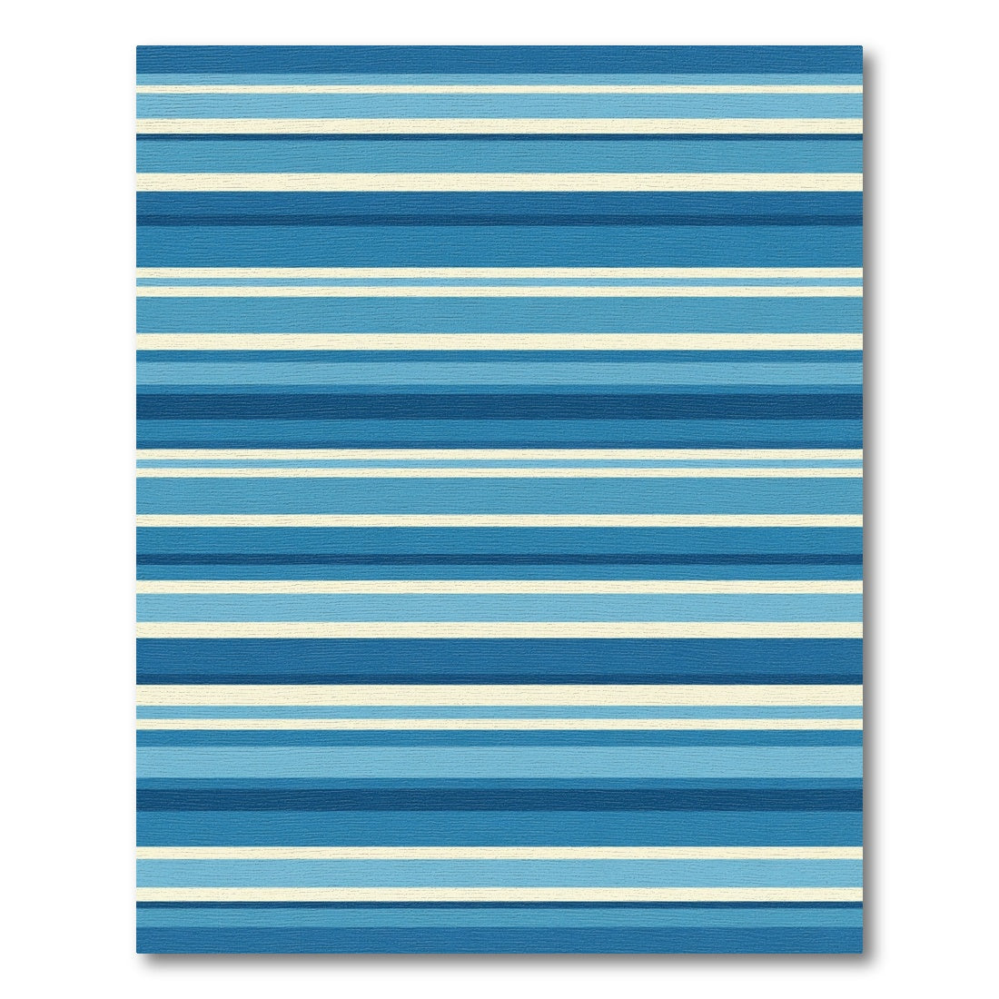 Ocean Blues Contemporary Stripe Rug
