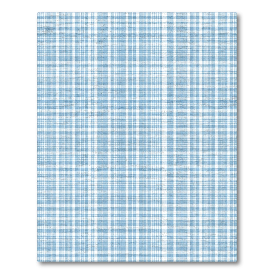 Soft Blue Plaid Grid Lines Rug
