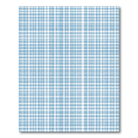 Soft Blue Plaid Grid Lines Rug