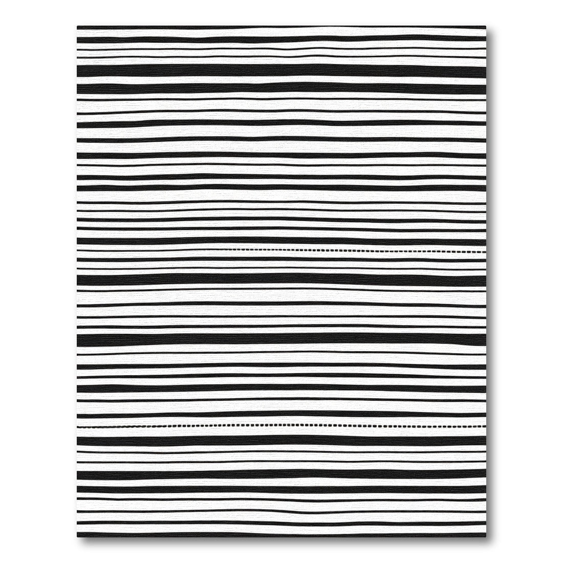 Bold Black White Striped Dash Rug