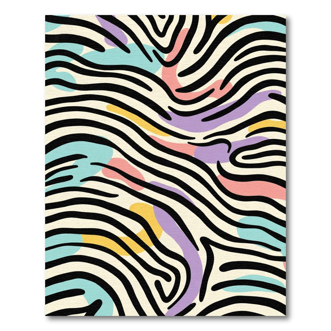 Abstract Pastel Zebra Stripes Rug