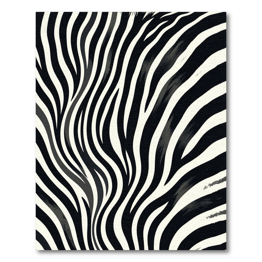 Bold Monochrome Animalistic Striations Rug