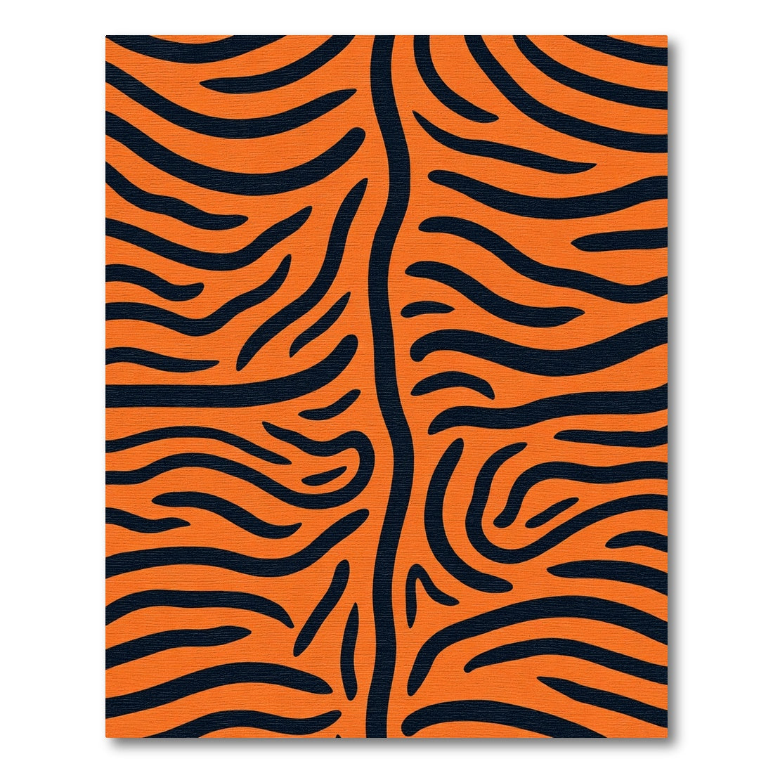 Bold Orange Black Animal Stripes Rug