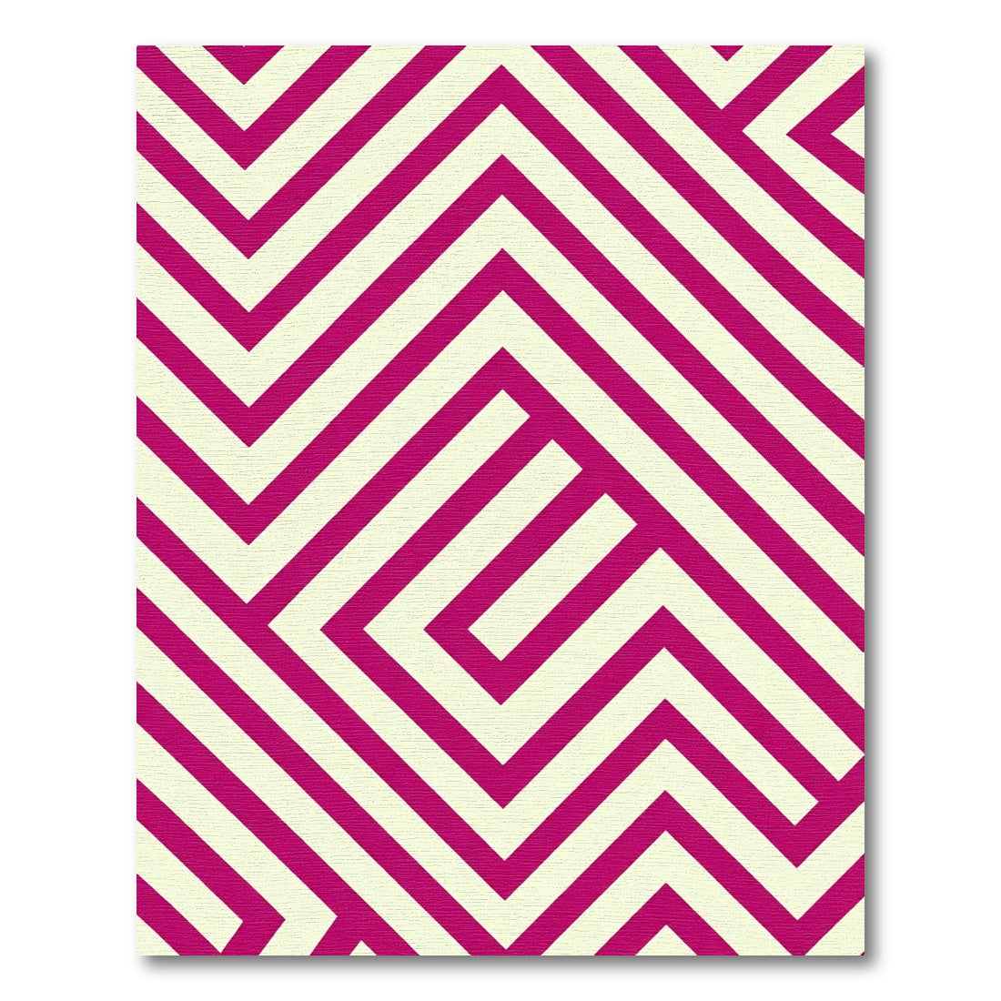 Bold Purple Geometric Maze Rug