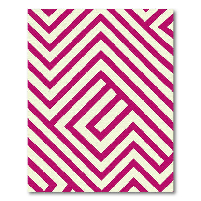 Bold Purple Geometric Maze Rug