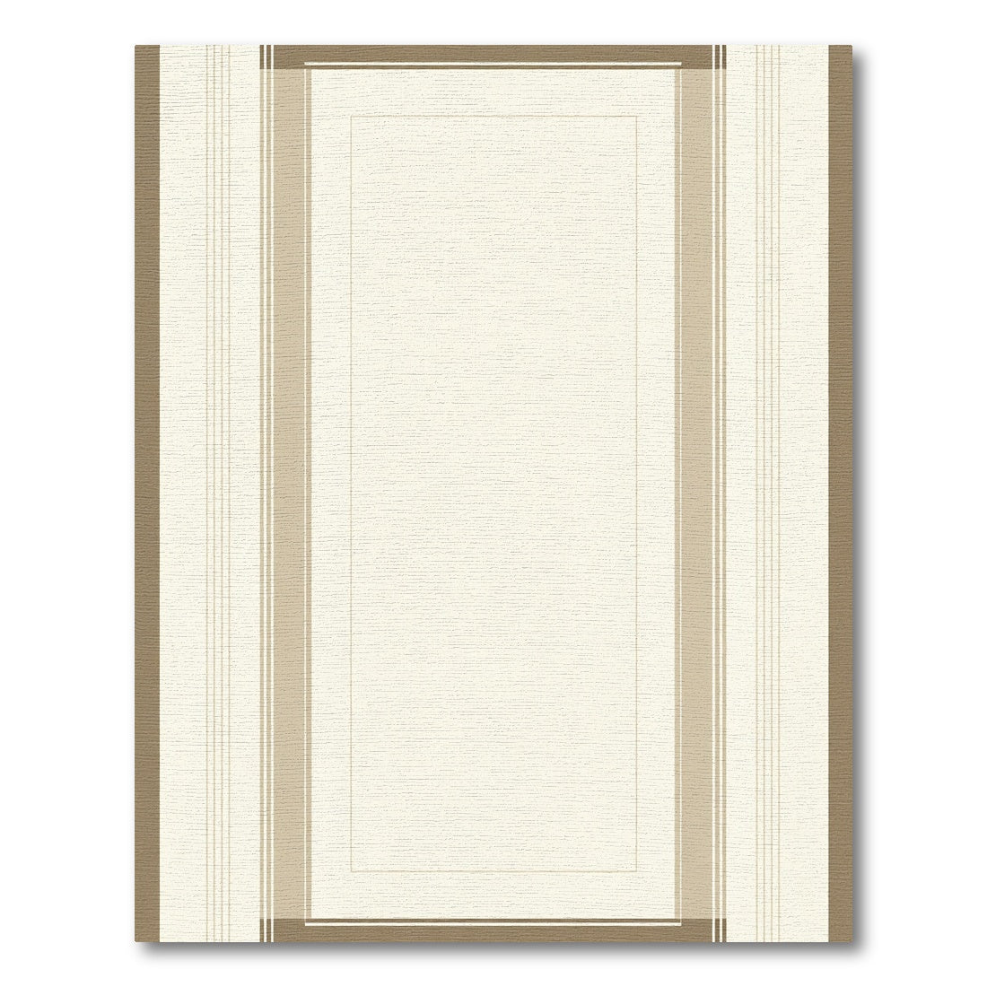 Neutral Toned Geometric Border Rug