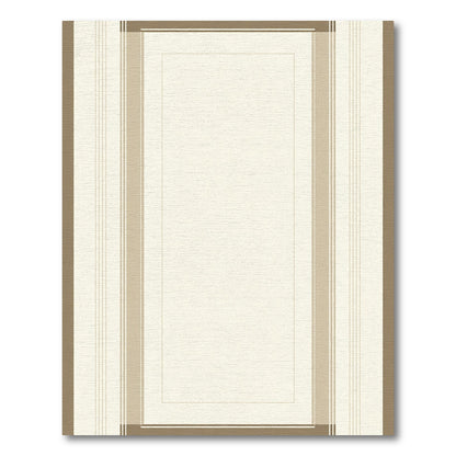 Neutral Toned Geometric Border Rug