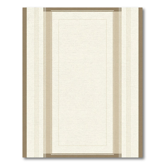 Neutral Toned Geometric Border Rug
