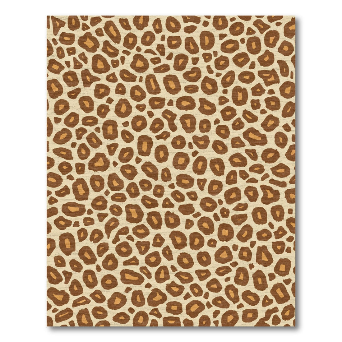 Spotted Animal Print Brown Gold Rug