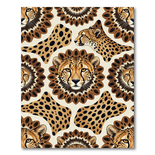 Exotic Cheetah Mane Leopard Spots Rug