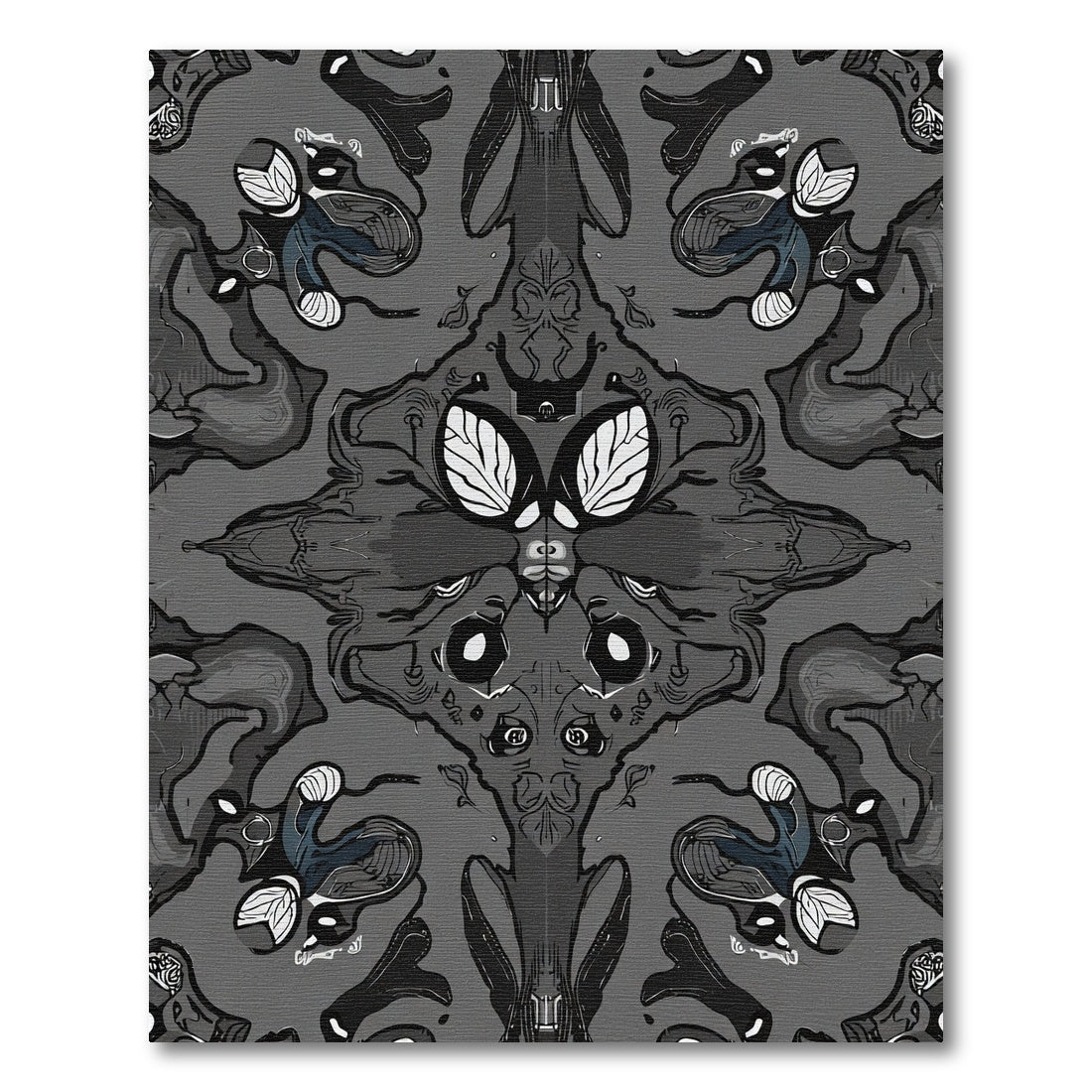 Gothic Gray Creature Abstract Rug