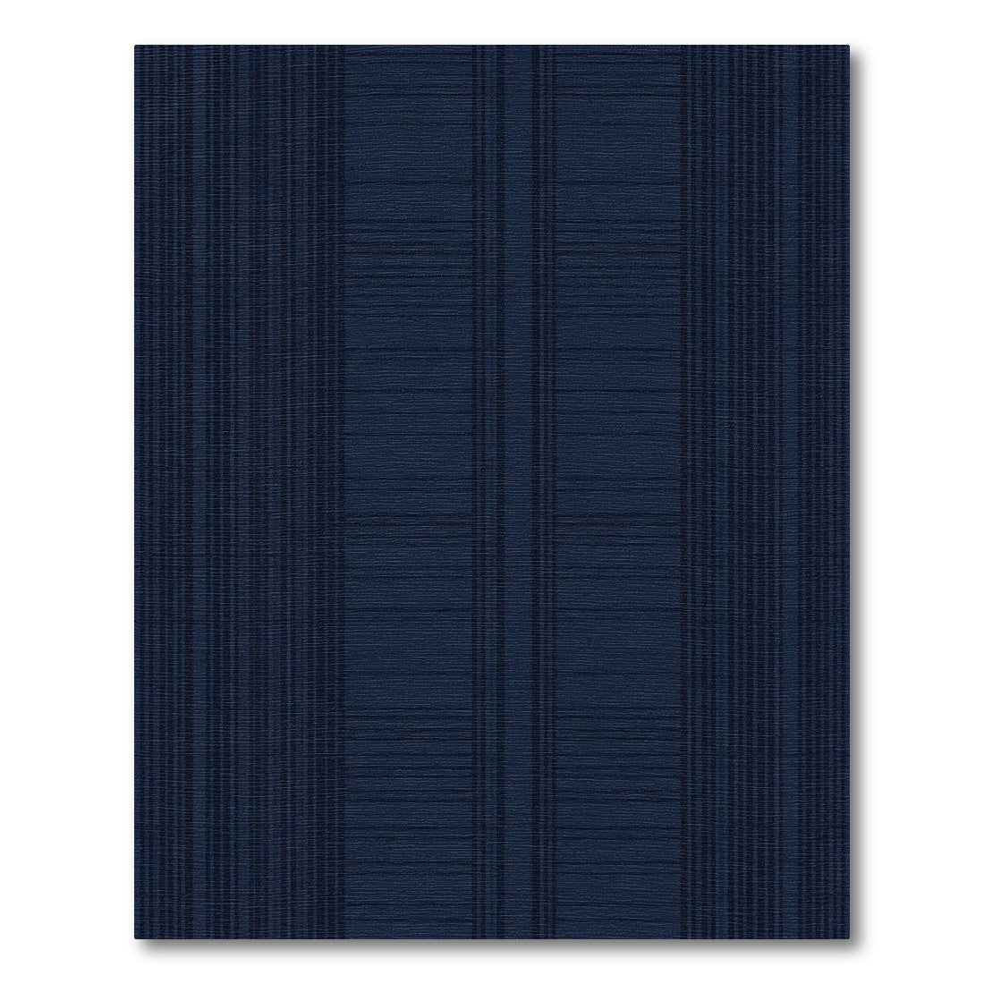 Deep Navy Vertical Striped Rug