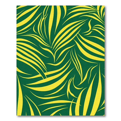 Vibrant Yellow Green Abstract Swirl Rug