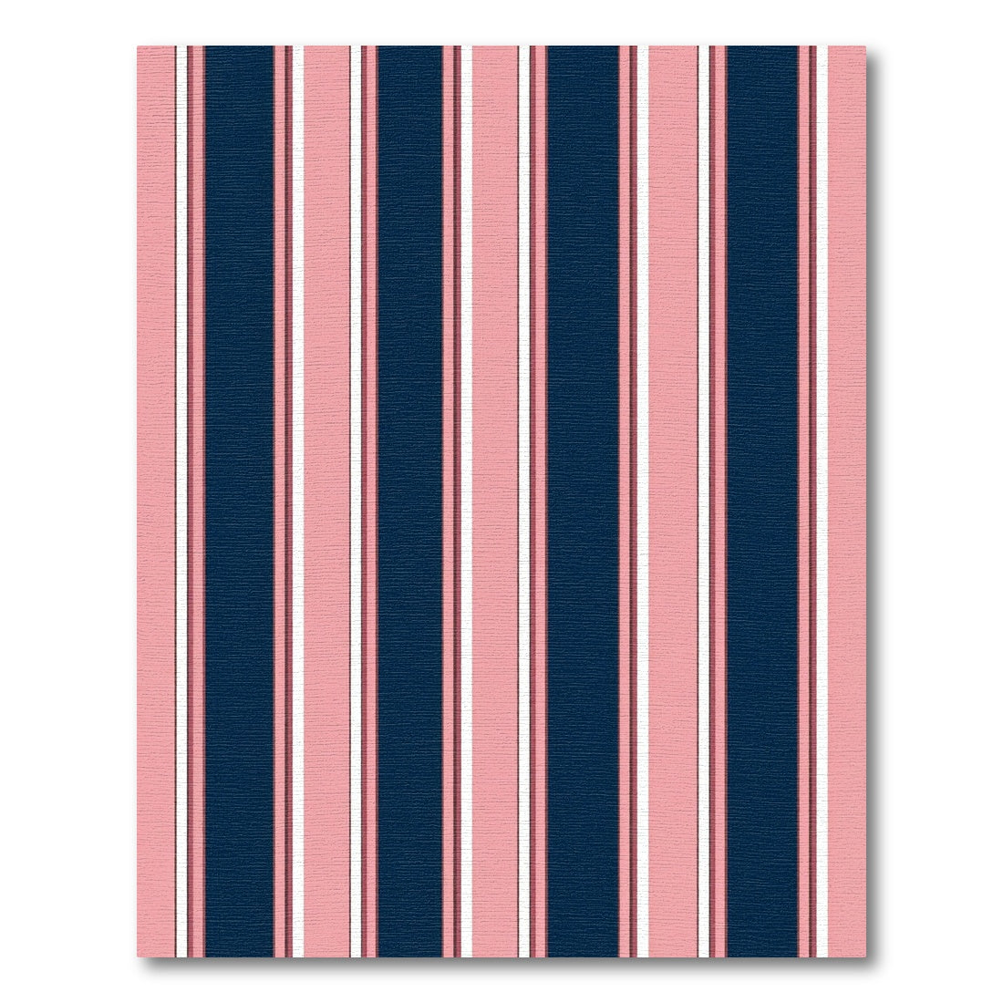 Navy Pink White Vertical Stripe Rug