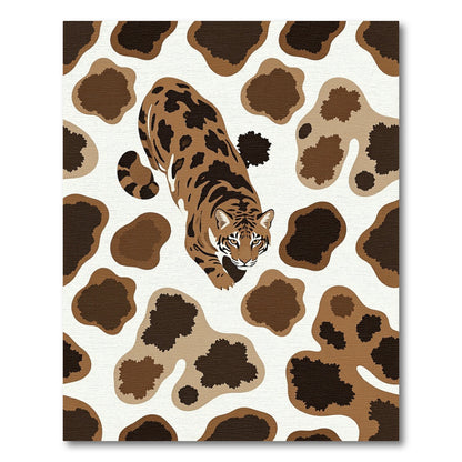 Brown Tiger Spots Animal Safari Rug